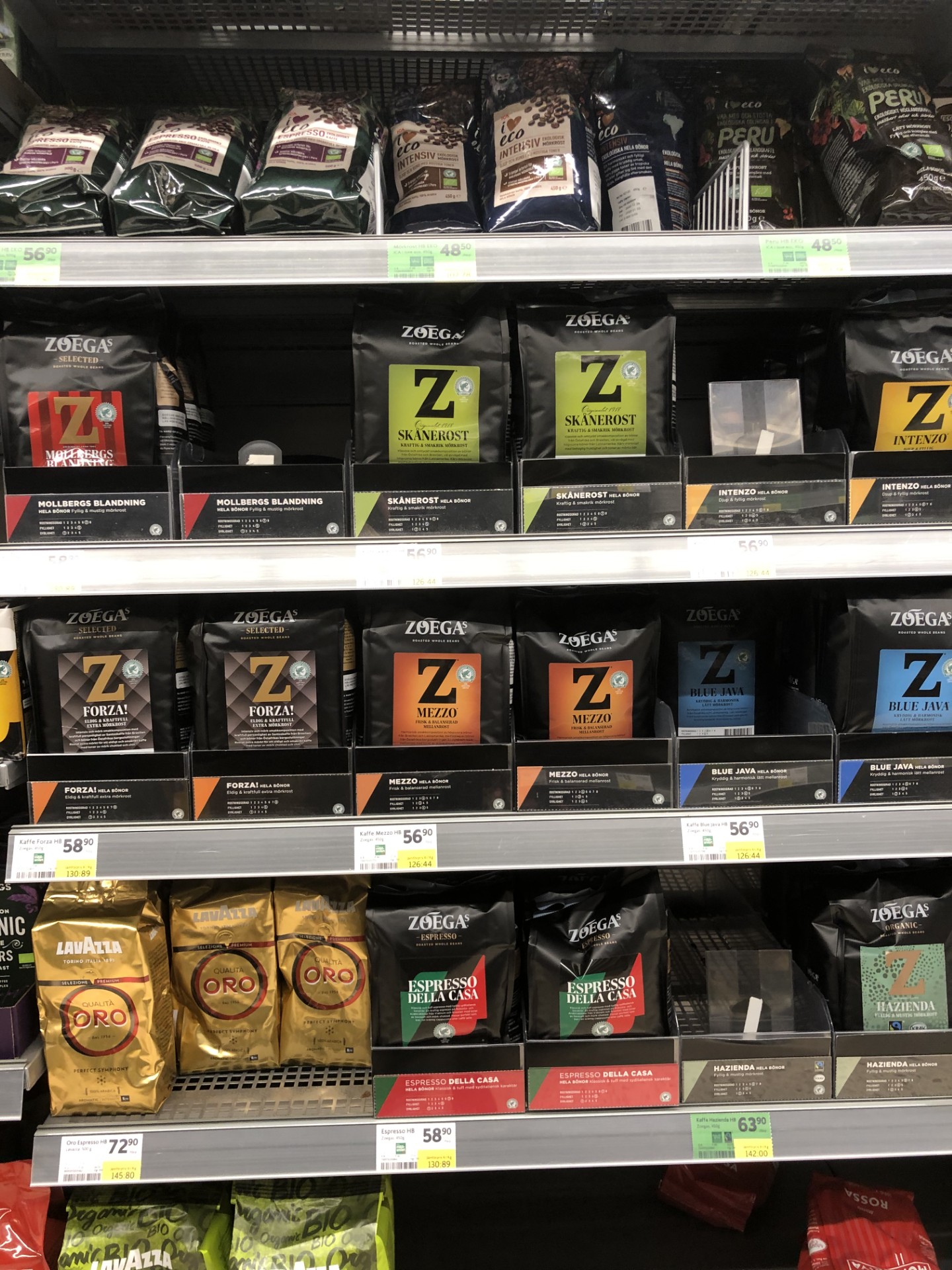 jämföra kaffepriser